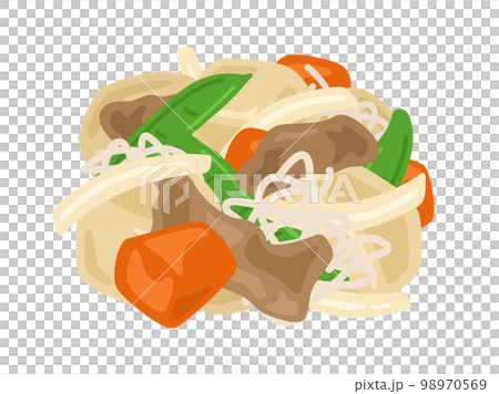 Illustration of meat and potatoes 98970569