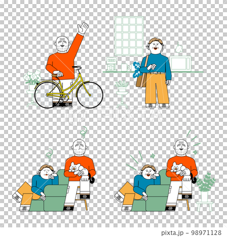 高級男女插圖集_微笑&不滿 98971128