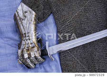 Ancient medieval swords 98972329