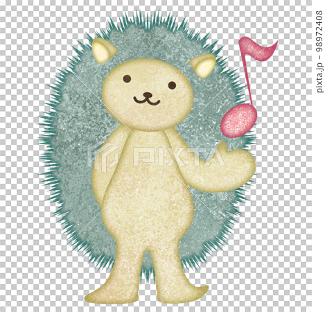 hedgehog and musical notes hedgehog and musical notes 98972408