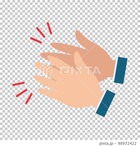 拍手をする手元のイラスト 拍手をする手元のイラスト 98972422