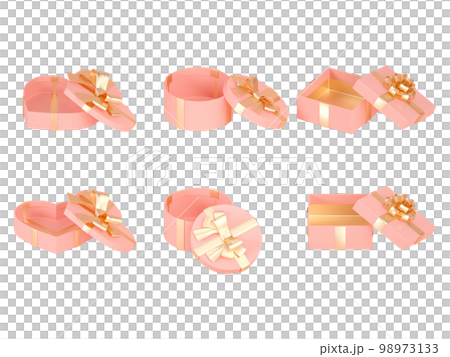 3d rendering heart gift box and valentines day elements 98973133