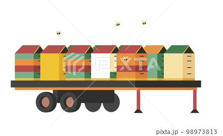 Honey production and transportation of beehives 98973813