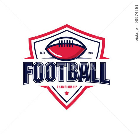 American football championship logo template, vector illustration, emblem design, champions league,football badge 98974261