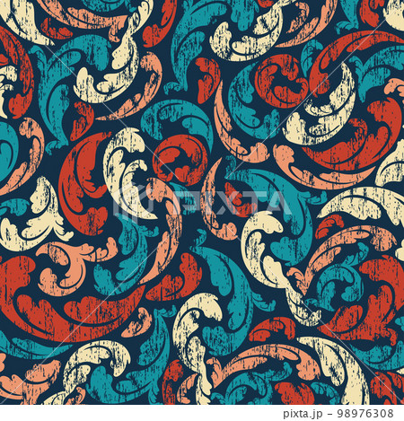Floral grunge cool color background 98976308