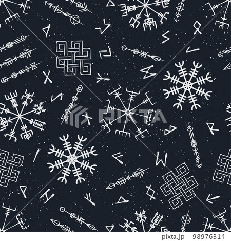 Scandinavian seamless pattern dark Scandinavian seamless pattern dark 98976314