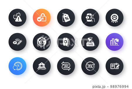 Minimal set of Security app, Warning and...のイラスト素材 [98976994] - PIXTA