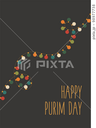 Happy Purim day greeting card Happy Purim day greeting card 98977738