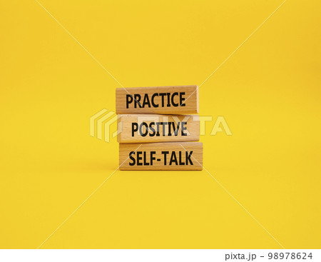 Practice positive self-talk symbol. Concept words Practice positive self-talk on wooden blocks. Beautiful yellow background. Business and Practice positive self-talk concept. Copy space Practice positive self-talk symbol. Concept words Practice positive self-talk on wooden blocks. Beautiful yellow background. Business and Practice positive self-talk concept. Copy space 98978624