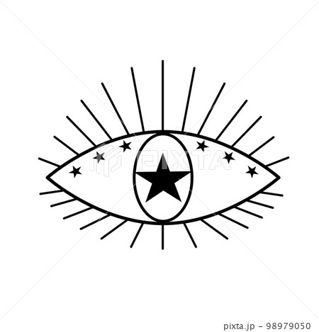 All seeing eye with star. Eye of Providence. Masonic symbol. All seeing eye with star. Eye of Providence. Masonic symbol. 98979050