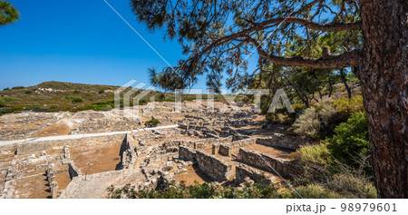 Panoramic view of Ancient Kamiros in Crete Panoramic view of Ancient Kamiros in Crete 98979601