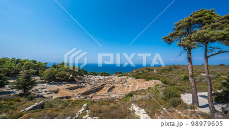 Panoramic view of Ancient Kamiros in Crete Panoramic view of Ancient Kamiros in Crete 98979605