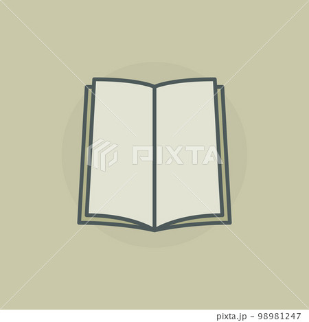 Colorful open book icon 98981247