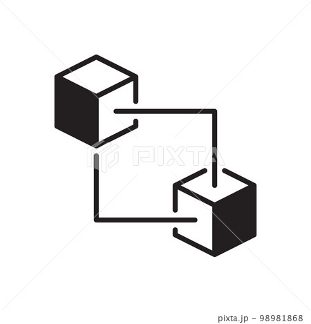 Block chain technology vector icon. Cryptocurrency sign 98981868