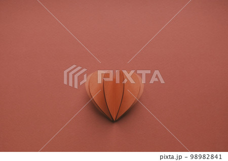 Handmade paper cutout heart for valentine's day. Handmade paper cutout heart for valentine's day. 98982841