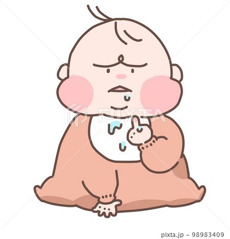 不機嫌な赤ちゃんのイラスト 98983409