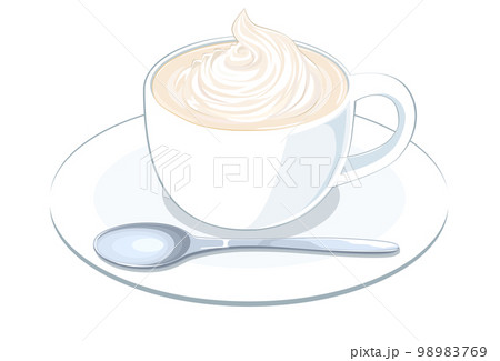 ウインナーコーヒーのイラスト ウインナーコーヒーのイラスト 98983769