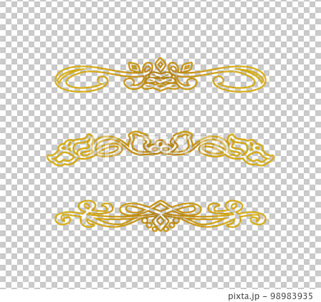 金色古典裝飾線條變化集 98983935