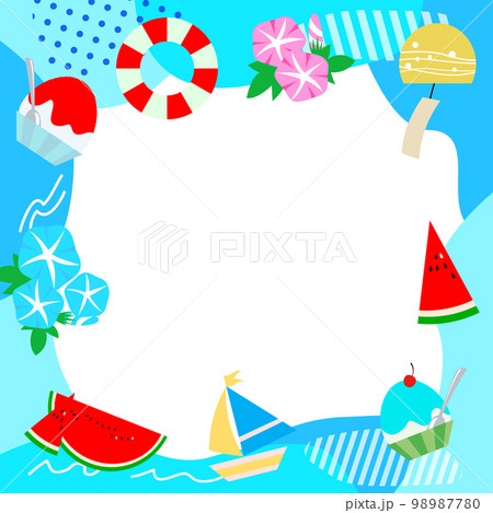 夏のフレーム素材 夏のフレーム素材 98987780