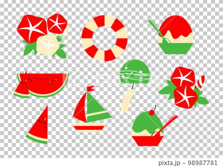 夏季插畫素材 夏季插畫素材 98987781