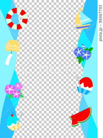 夏のフレーム素材 夏のフレーム素材 98987785