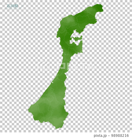 Watercolor map Ishikawa Prefecture 98988216