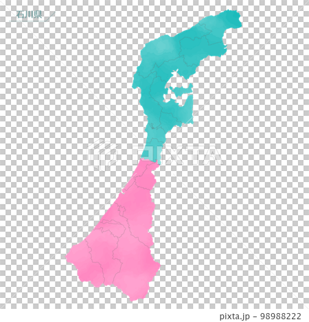 石川縣水彩地圖 石川縣水彩地圖 98988222