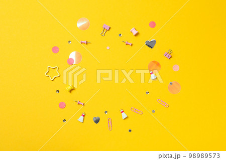 Accessories for scrapbooking, concept of female hobby Accessories for scrapbooking, concept of female hobby 98989573