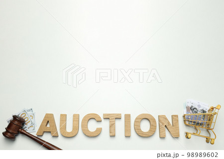 Concept of public sale, auction, space for text 98989602
