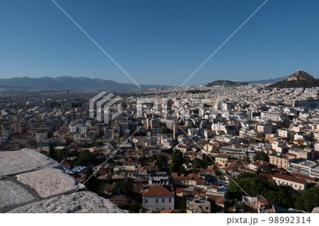 Panorama of Athens from Acropolis in Greece Europe 98992314