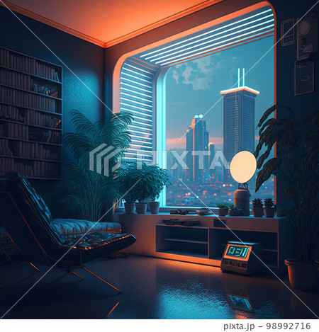 80s retro room