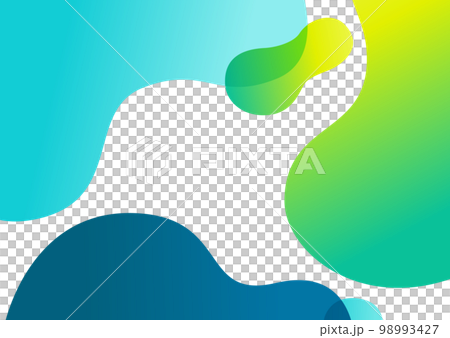 綠色和淺藍色波浪框背景材料 綠色和淺藍色波浪框背景材料 98993427