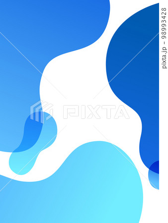 青いウェーブのフレーム背景素材 98993428