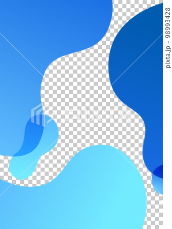 青いウェーブのフレーム背景素材 98993428