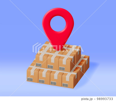 3D Carton Packaging Box with Location Pin 98993733