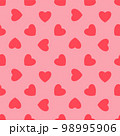Valentines day. Pink hearts - seamless pattern. 98995906