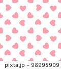 Pink hearts - seamless pattern 98995909