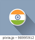 India Flag Button Icon 98995912