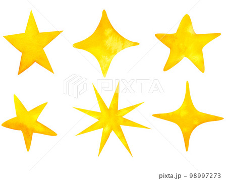Watercolor Space Clipart. Watercolor cosmos set. Illustration of stars without background. 98997273