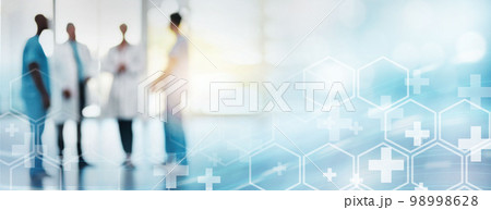 Doctor, futuristic overlay and hospital teamwork for wellness, healthcare and discussion with mockup space. Doctors group, talking or planning with 3d hologram mock up, strategy and goals in clinic Doctor, futuristic overlay and hospital teamwork for wellness, healthcare and discussion with mockup space. Doctors group, talking or planning with 3d hologram mock up, strategy and goals in clinic 98998628