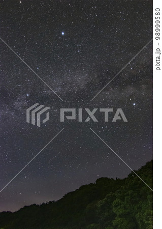 夏の星景色夏の大三角と白鳥座 夏の星景色夏の大三角と白鳥座 98999580