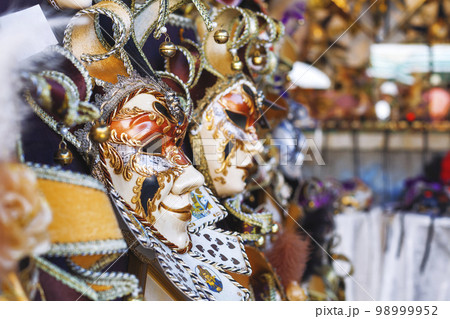 Typical carnival mask,custom of the feast in venice Typical carnival mask,custom of the feast in venice 98999952
