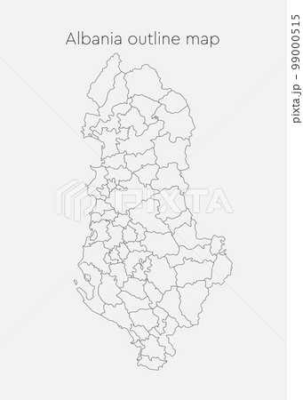 Vector map country Albania divided on regions 99000515