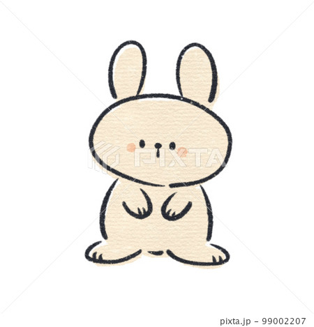 かわいいウサギの手描きイラスト素材のイラスト素材 [99002207] - PIXTA