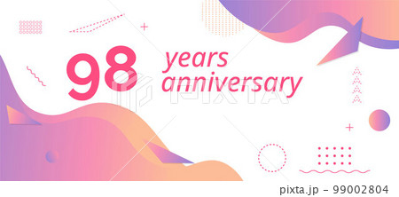 98th anniversary logo, birthday celebration. 99002804