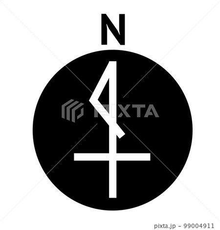 シンプルな方位マーク 99004911