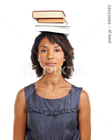 Portrait, education or black woman with books or balance in studio with marketing mockup space. Headshot, student or African school girl in university or college for study learning or future goals Portrait, education or black woman with books or balance in studio with marketing mockup space. Headshot, student or African school girl in university or college for study learning or future goals 99005085