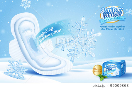 3D cool sanitary pad poster ad 99009368
