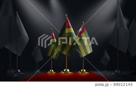 The Togo national flag on the red carpet 99012143