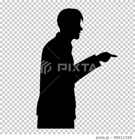 Silhouette illustration of an angry man Silhouette illustration of an angry man 99012389
